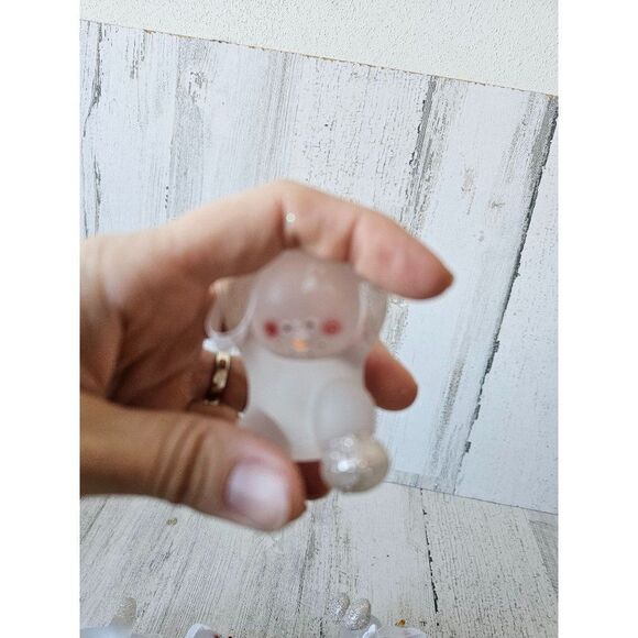 Glass snowman sparkle glitter ornament set Xmas tree - Picture 14 of 16